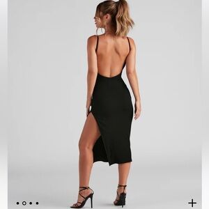Windsor backless midi dress